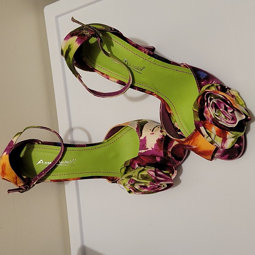 Floral heels 6 inch